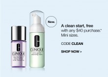Clinique: 2 Cleansers as GWP