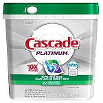 Prime Mbers: 64-Count Cascade Platinum ActionPacs Detergent $10.20 Prime Mbers: 64-Count Cascade Platinum ActionPacs Detergent $10.20