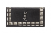 Bergdorf Goodman: $1249 Saint Laurent Monogram Studded Leather Clutch Bag