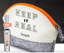 Benefit Cosmetics: Makeup Bag as Gift & Free Shipping