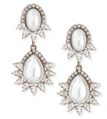 Bergdorf Goodman: Dannijo Penelope Simulated Pearl & Crystal Drop Earrings $189