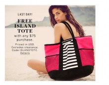 Victoria’s Secret: Free Island Tote With $75 Purchase