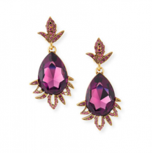 Bergdorf Goodman: Oscar de la Renta  Teardrop Crystal Leaf Clip Earrings $312