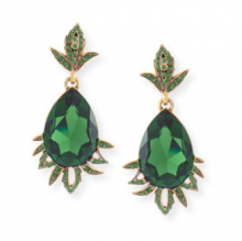 Bergdorf Goodman: Oscar de la Renta Teardrop Crystal Leaf Clip Earrings $233