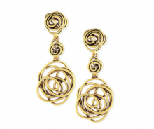Bergdorf Goodman: Oscar de la Renta  Wire Rose Clip-On Drop Earrings $156