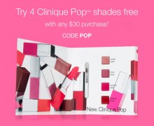 Clinique: 4 Deluxe Lipstick Samples as GWP