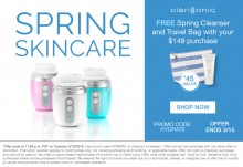 Clarisonic: 2 FREE GWP with $149 Purchase
