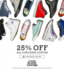 Converse: 25% Off Custom Canvas Converse: 25% Off Custom Canvas